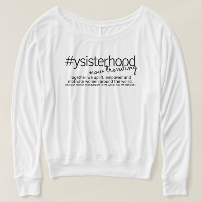 Camiseta YSisterhood que tende agora (Frente do Design)