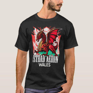 Camiseta Ystrad Aeron Wales Welsh Flag Y Ddraig Goch Dragon