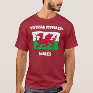Camiseta Ystrad Mynach, País de Gales com bandeira galesa