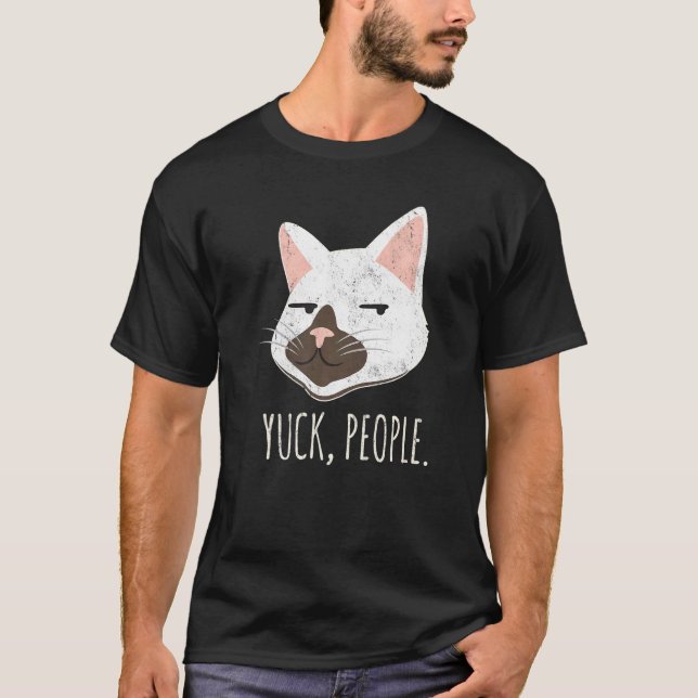 Camiseta Yuck People  Cat  Cat Mom Love Cats Cat Owner (Frente)