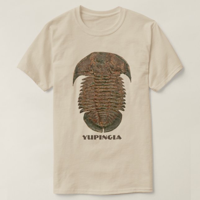 Camiseta Yuepingia Fóssil Trilobita (Frente do Design)