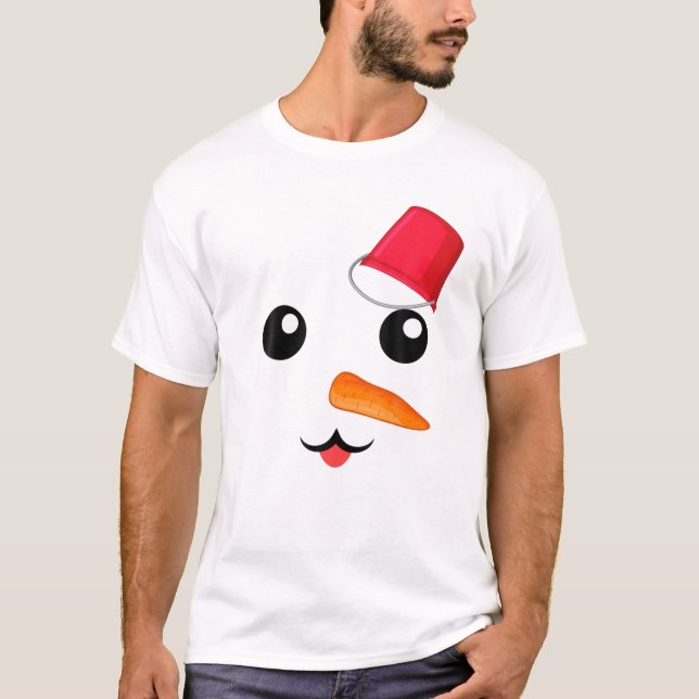 Camiseta Yukidaruma Snowman Face Com Carrot I Kawaii Anime (Frente)