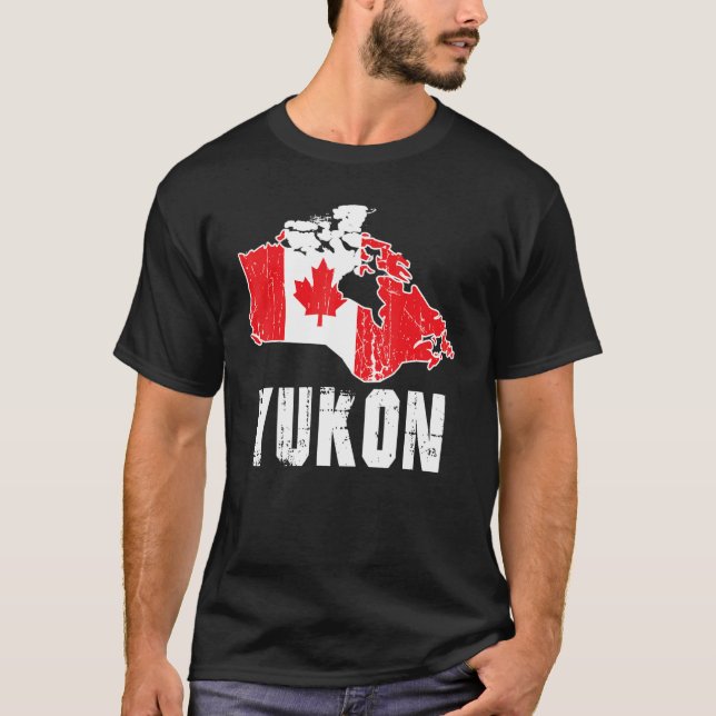 Camiseta Yukon  Canada  Canada flag  Yukon flag  North Amer (Frente)
