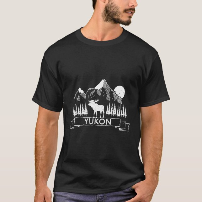 Camiseta Yukon Canada Mountain Moose Yukon Canadá (Frente)