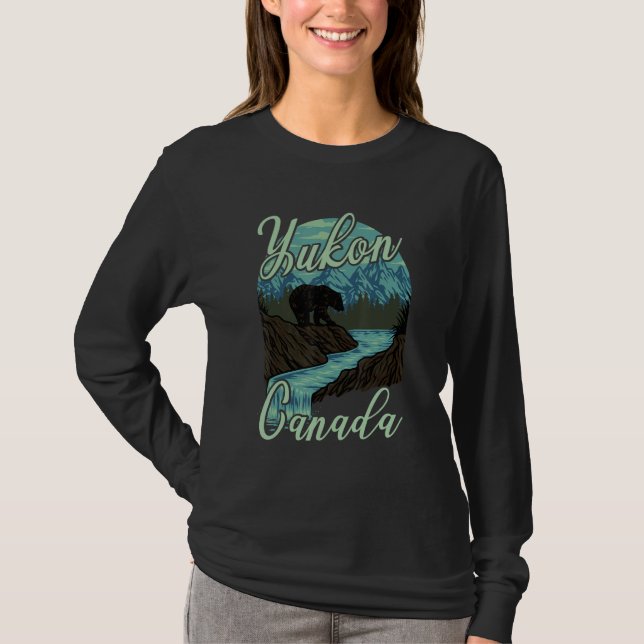 Camiseta Yukon Canada Nature Bear Mountains Attire For Men  (Frente)
