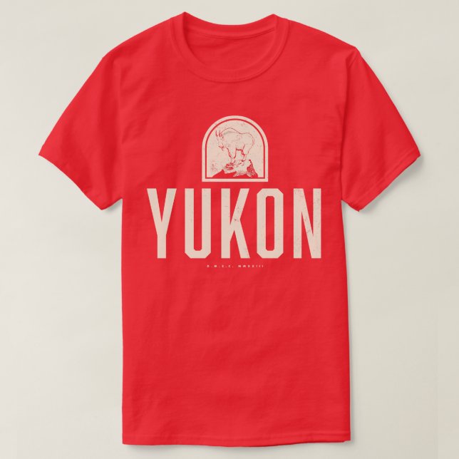 Camiseta Yukon Mountain Goat Tan (Frente do Design)