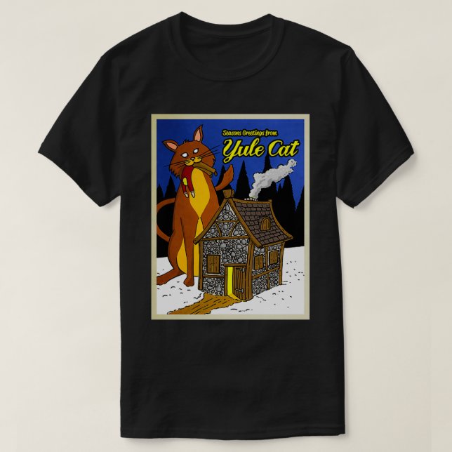 Camiseta Yule Cat (Frente do Design)