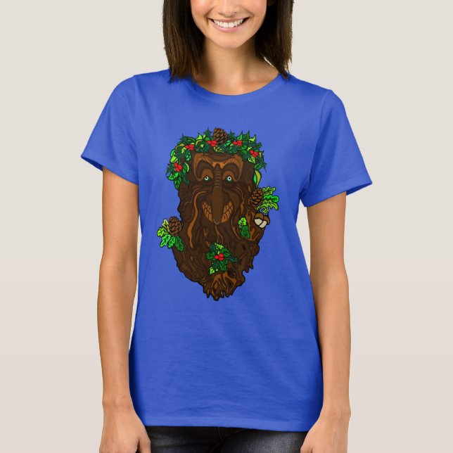 Camiseta Yuletide Pagan Wicca Greenman T-Shirt (Frente)