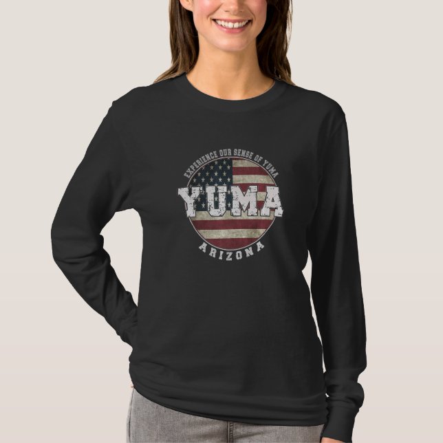 Camiseta Yuma Arizona Vintage American flag (Frente)