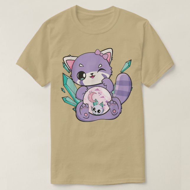 Camiseta Yume Kawaii Red Panda Glass Sphere Fairy Kei Haraj (Frente do Design)