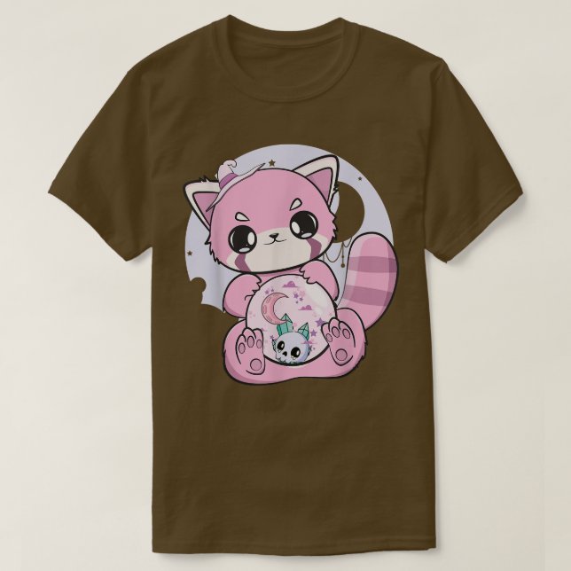 Camiseta Yume Kawaii Red Panda Glass Sphere Fairy Kei Haraj (Frente do Design)