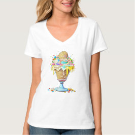 Camiseta Yummy Whimsical Sorvete Sundae