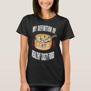 Camiseta Yummy Xiaolongbao Mulheres Negras Saudáveis