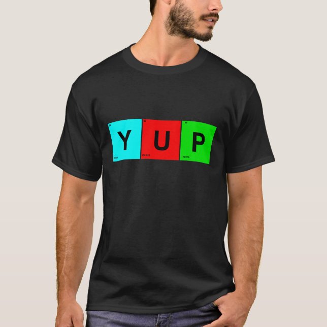 Camiseta YUP Mesa periódica de elementos (Frente)