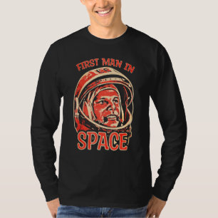 Camiseta Yuri Gagarin Cosmonaut Astronaut Primeiro Sovito E