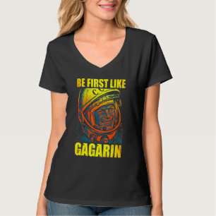 Camiseta Yuri Gagarin Cosmonaut Astronaut Primeiro Sovito E