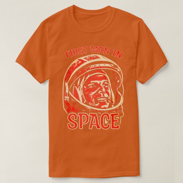 Camiseta Yuri Gagarin Primeiro Homem No Espaço (Frente do Design)