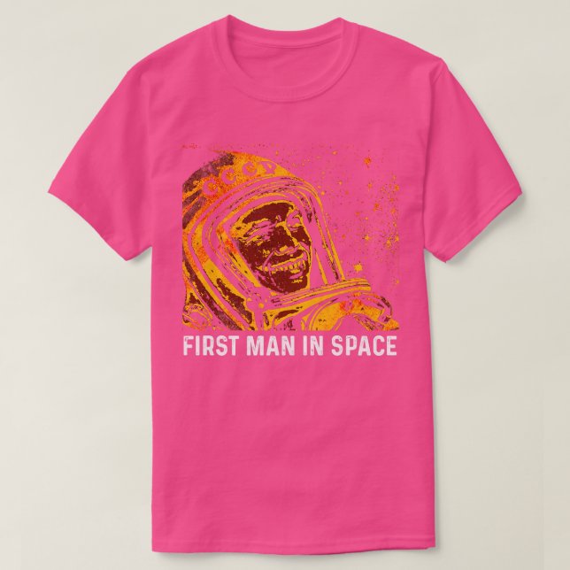 Camiseta Yuri Gagarin Primeiro Homem No Espaço 1 (Frente do Design)