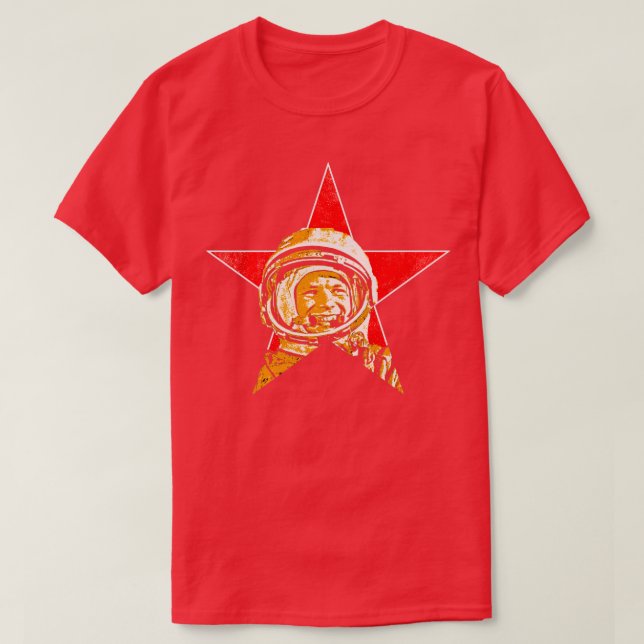Camiseta Yuri Gagarin Primeiro no Espaço9 (Frente do Design)