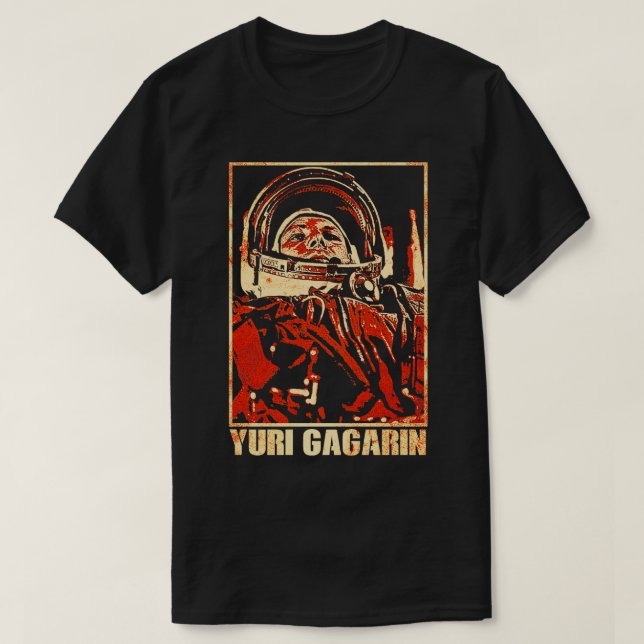 Camiseta Yuri Gagarin Sovit Cosmonaut Astronauta 2 (Frente do Design)