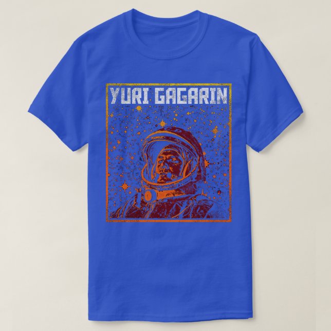 Camiseta Yuri Gagarin Sovit Cosmonaut Astronauta 5 (Frente do Design)