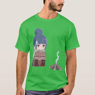 Camiseta Yuru Camp Acampamento Rin
