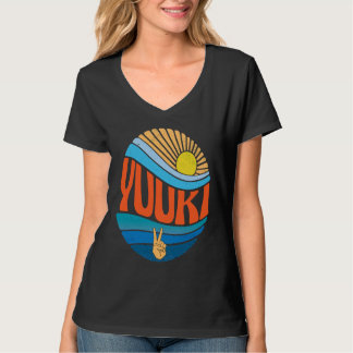 Camiseta Yuuki  Vintage Pôr do Sol Yuuki Groovy Tie Dye