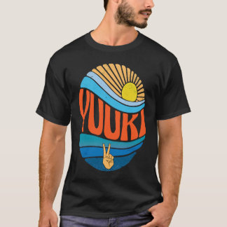 Camiseta Yuuki  Vintage Pôr do Sol Yuuki Groovy Tie Dye