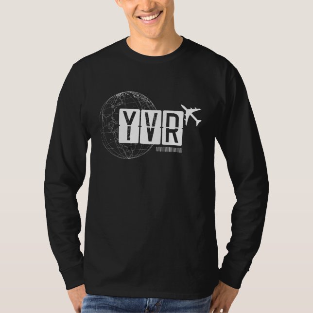 Camiseta YVR Vancouver Airport Code Travel (Frente)