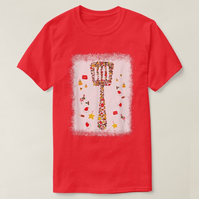 Camiseta YX Wooden Spatula Natal Pajama Merry Xmas Co (Frente do Design)