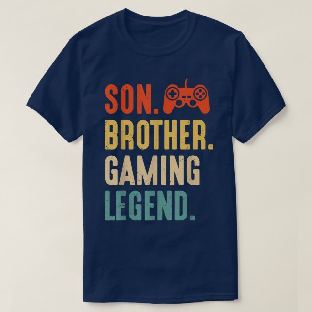 Camiseta Yy5V Retro Video Game Legend Gaming Lover Brother  (Frente do Design)