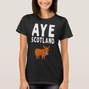 Camiseta Yye Scotland Highland Cow Idey For Women & Aye Sco