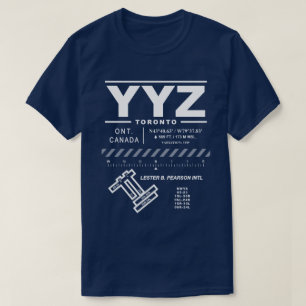 Camiseta YYZ do Aeroporto Int'l de Toronto Pearson