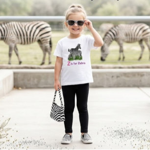 Camiseta Z é para Zebra Cute Animal Girl