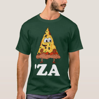 Camiseta Za Pizza Slang Za Funny Slice da Pizza Abreviati