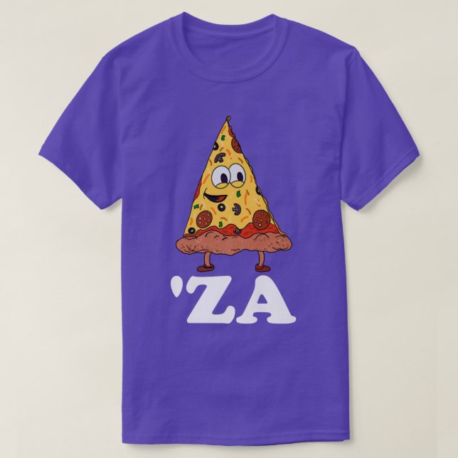 Camiseta Za Pizza Slang za Funny Slice Of Pizza Abbreviati (Frente do Design)