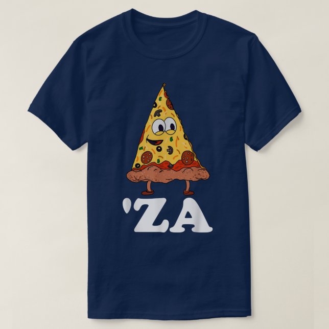 Camiseta Za Pizza Slang za Funny Slice Of Pizza Abbreviati (Frente do Design)