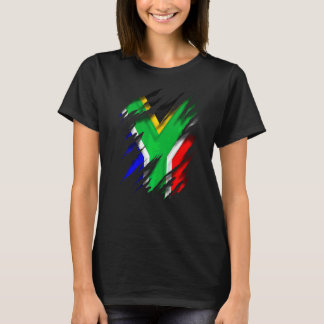 Camiseta Za Zaf Bandeira Da África Do Sul