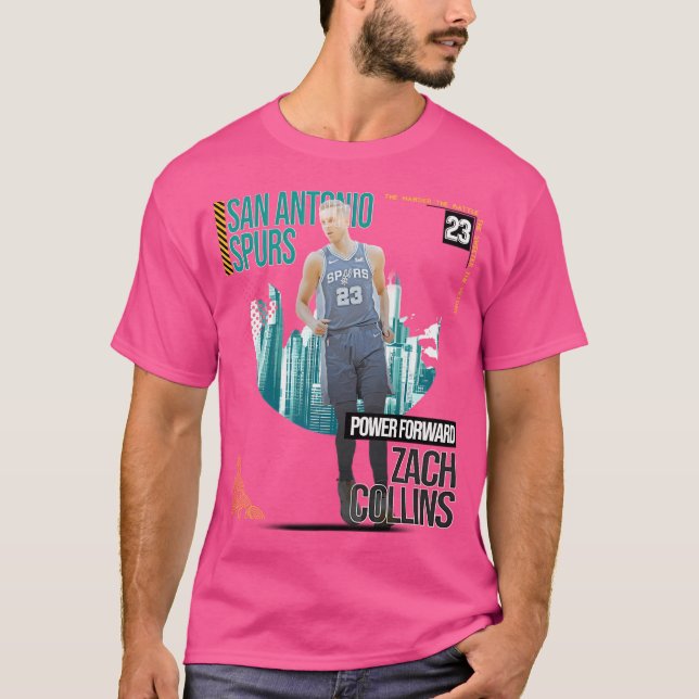 Camiseta Zach Collins Basball Art Spurs 2 (Frente)