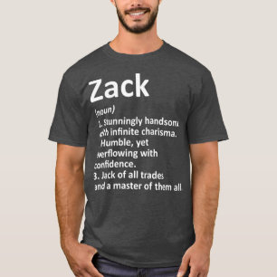 Camiseta ZACK Definição Nome Personalizado Funny Birthday