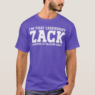 Camiseta Zack Nome Pessoal Primeiro Nome Divertido Amigo Za