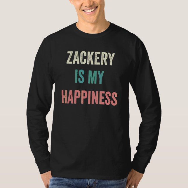 Camiseta Zackery É Minha Felicidade (Frente)