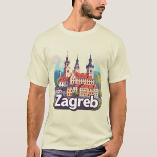 Camiseta Zagreb Croácia Cidade Velha História Arquitetura