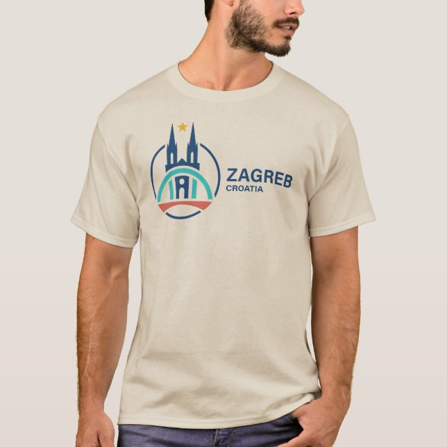 Camiseta Zagreb Croácia Europa (Frente)