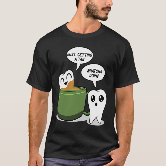 Camiseta Zahn Bath In Coffee  Dentist Dental Aid (Frente)