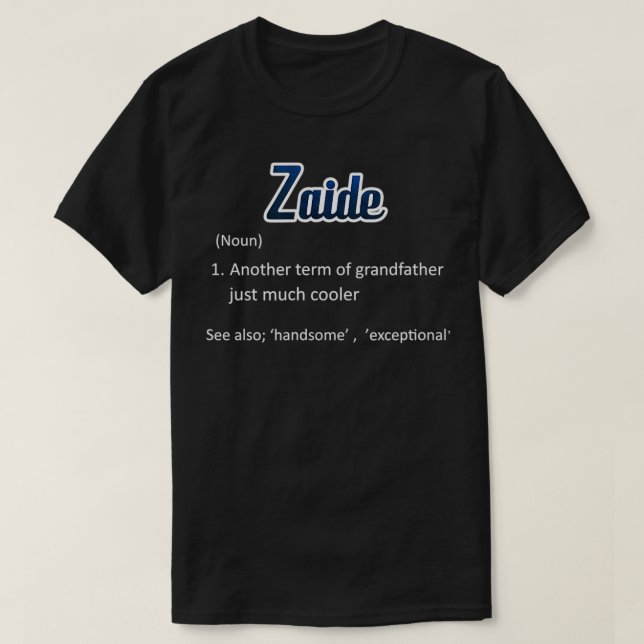 Camiseta Zaide Oferece Presente Para O Avô Noun Gift (Frente do Design)