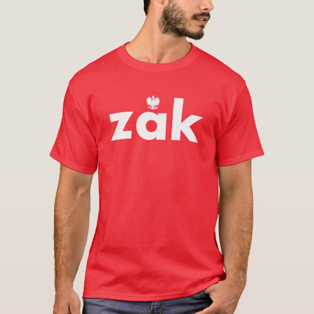Camiseta ZAK Sobrenome Polonês (Frente)
