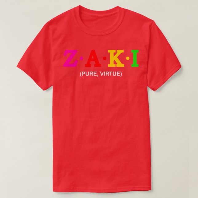 Camiseta Zaki Puro Virtude (Frente do Design)