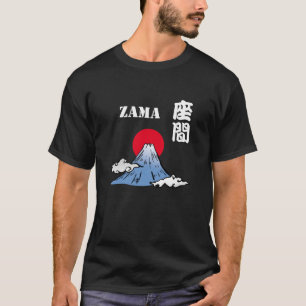 Camiseta ZAMA com o Monte Fuji e o Sol