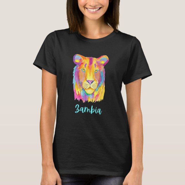 Camiseta Zambia African Lion Wildlife And Nature (Frente)